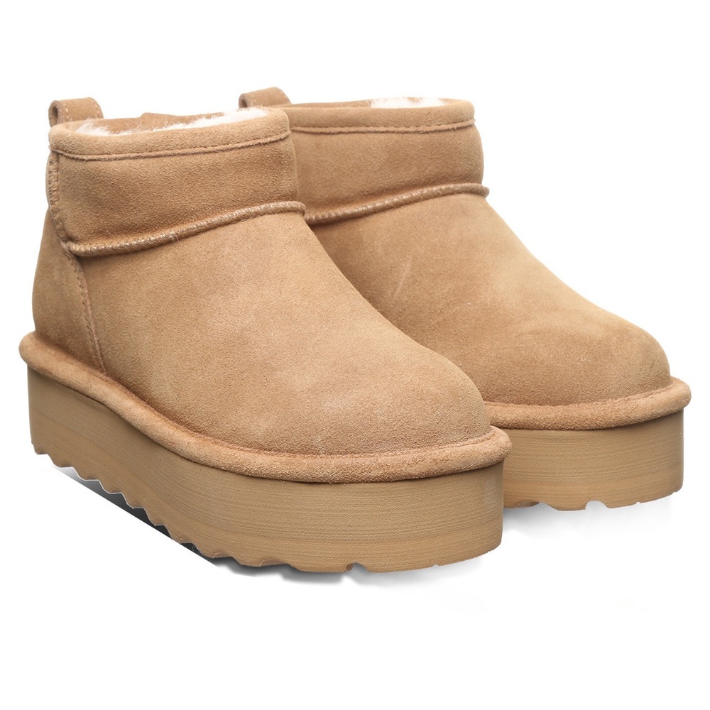 BearPaw fur platform mini boots 🤍